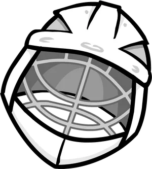 Hockey_ Goalie_ Mask_ Vector PNG Image