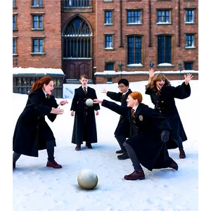 Hogwarts Snowball Fight Png Cgl PNG Image