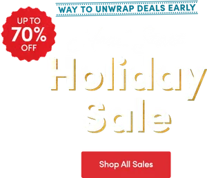 Holiday Sale70 Percent Off Promotion PNG Image