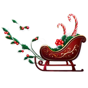 Holiday Sleigh Artwork Png Vjj PNG Image