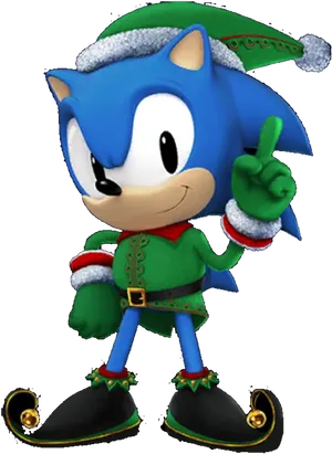 Holiday Sonic Costume PNG Image