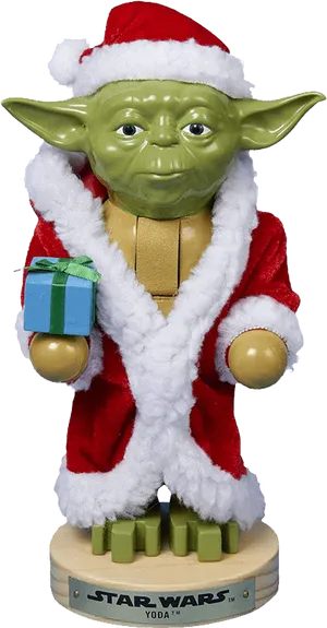 Holiday Yoda Figurine PNG Image