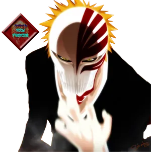 Hollow_ Ichigo_ Portrait_ Bleach PNG Image