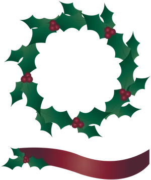 Holly Garland Graphic PNG Image