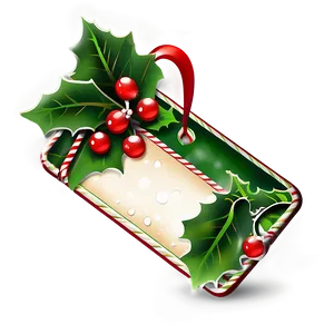 Holly Jolly Christmas Tag Png Udp PNG Image