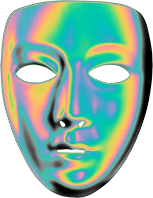 Holographic Mask Art PNG Image