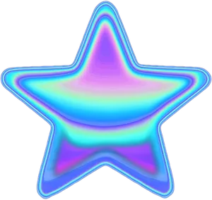 Holographic Star Illusion PNG Image