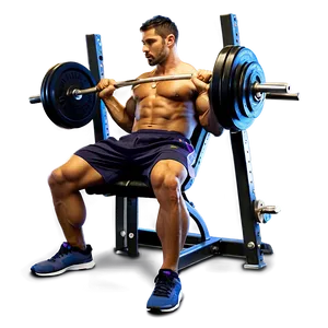 Home Bench Press Setup Png 06132024 PNG Image