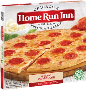 Home Run Inn Uncured Pepperoni Pizza Box PNG Image