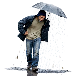 Homeless Man In Rain Png Ufc69 PNG Image