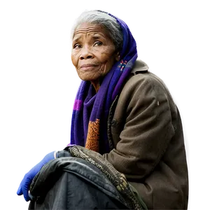 Homeless Woman Portrait Png 06132024 PNG Image