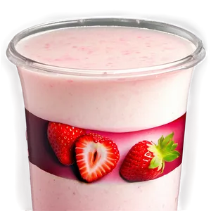 Homemade Strawberry Milk Png Fns PNG Image