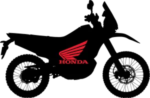 Honda Dirt Bike Silhouette PNG Image