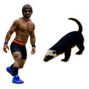 Honey Badger Action Pose Png Edt PNG Image