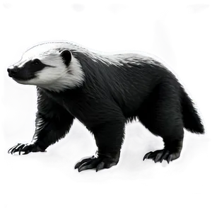 Honey Badger Black And White Png Rix PNG Image