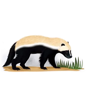 Honey Badger Habitat Scene Png Dpn PNG Image