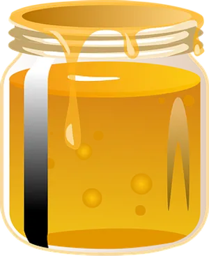 Honey Jar Vector Illustration PNG Image