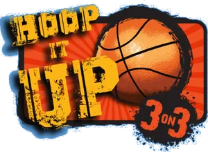 Hoop It Up3on3 Basketball Logo PNG Image