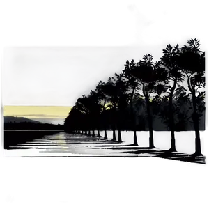 Horizon Trees Silhouette Png 06292024 PNG Image