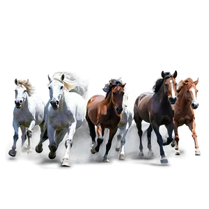 Horse Herd Running Free Png Ikg38 PNG Image