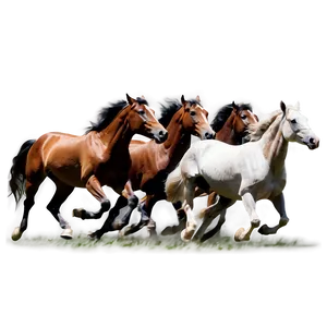 Horse Herd Running Free Png Uwu12 PNG Image