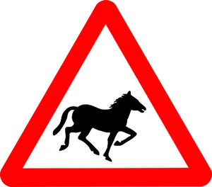 Horse_ Traffic_ Sign_ Warning PNG Image