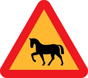 Horse Warning Sign Graphic PNG Image