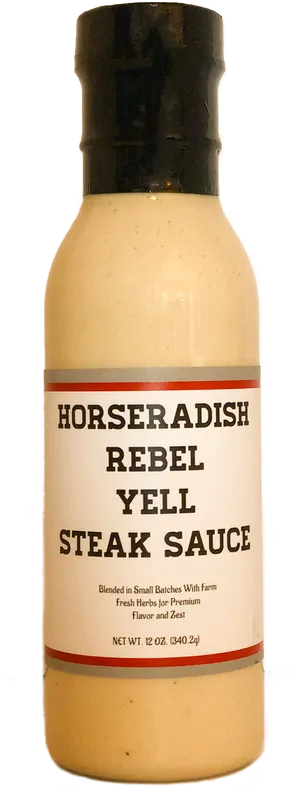 Horseradish Rebel Yell Steak Sauce Bottle PNG Image