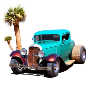 Hot Rod In Desert Scenery Png 06252024 PNG Image