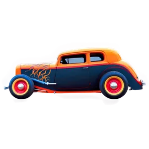 Hot Rod With Flames Decal Png 06252024 PNG Image