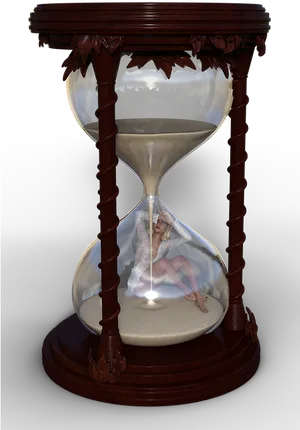 Hourglass Imprisonment Art PNG Image