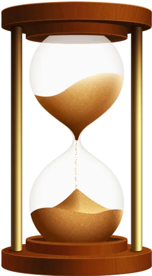 Hourglass Sand Timer Graphic PNG Image