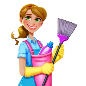 House Cleaning Lady Png 06292024 PNG Image