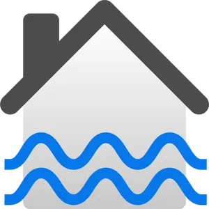 House Flood Icon PNG Image