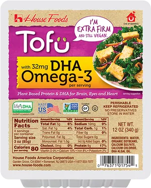 House Foods Extra Firm Tofu Package PNG Image