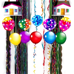 House Party Decorations Png Bqf PNG Image