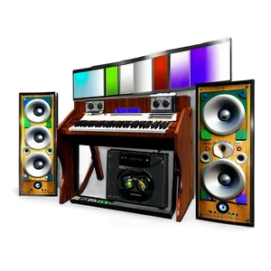 House Party Music Setup Png 06262024 PNG Image