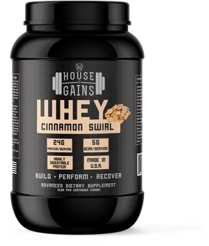 Houseof Gains Whey Protein Cinnamon Swirl PNG Image