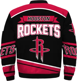 Houston Rockets Blackand Red Jacket PNG Image