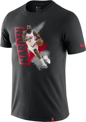 Houston Rockets Harden Nike Tee PNG Image