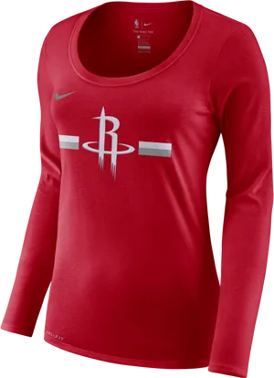 Houston Rockets Nike Dri Fit Red Shirt PNG Image