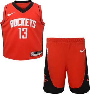 Houston Rockets Number13 Jerseyand Shorts PNG Image