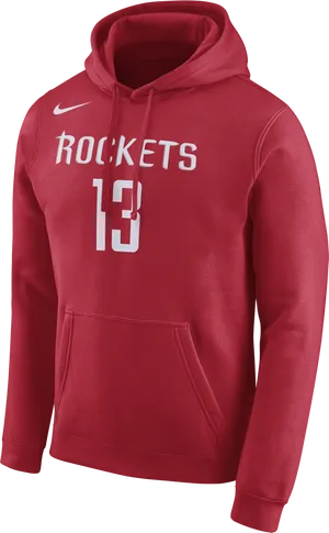 Houston Rockets13 Red Hoodie Nike PNG Image