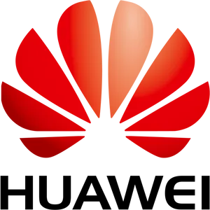 Huawei Logo Red Flower Design PNG Image