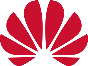 Huawei Logo Red Flower Design PNG Image