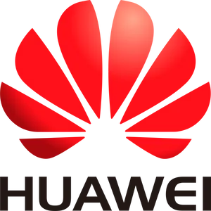 Huawei Logo Red Flower Design PNG Image