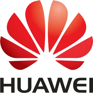 Huawei Logo Red Flower Design PNG Image