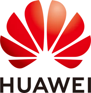 Huawei Logo Red Flower Design PNG Image