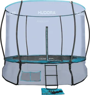 Hudora Trampolinewith Safety Net PNG Image