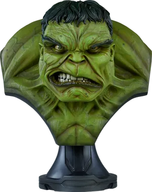 Hulk Bust Sculpture PNG Image